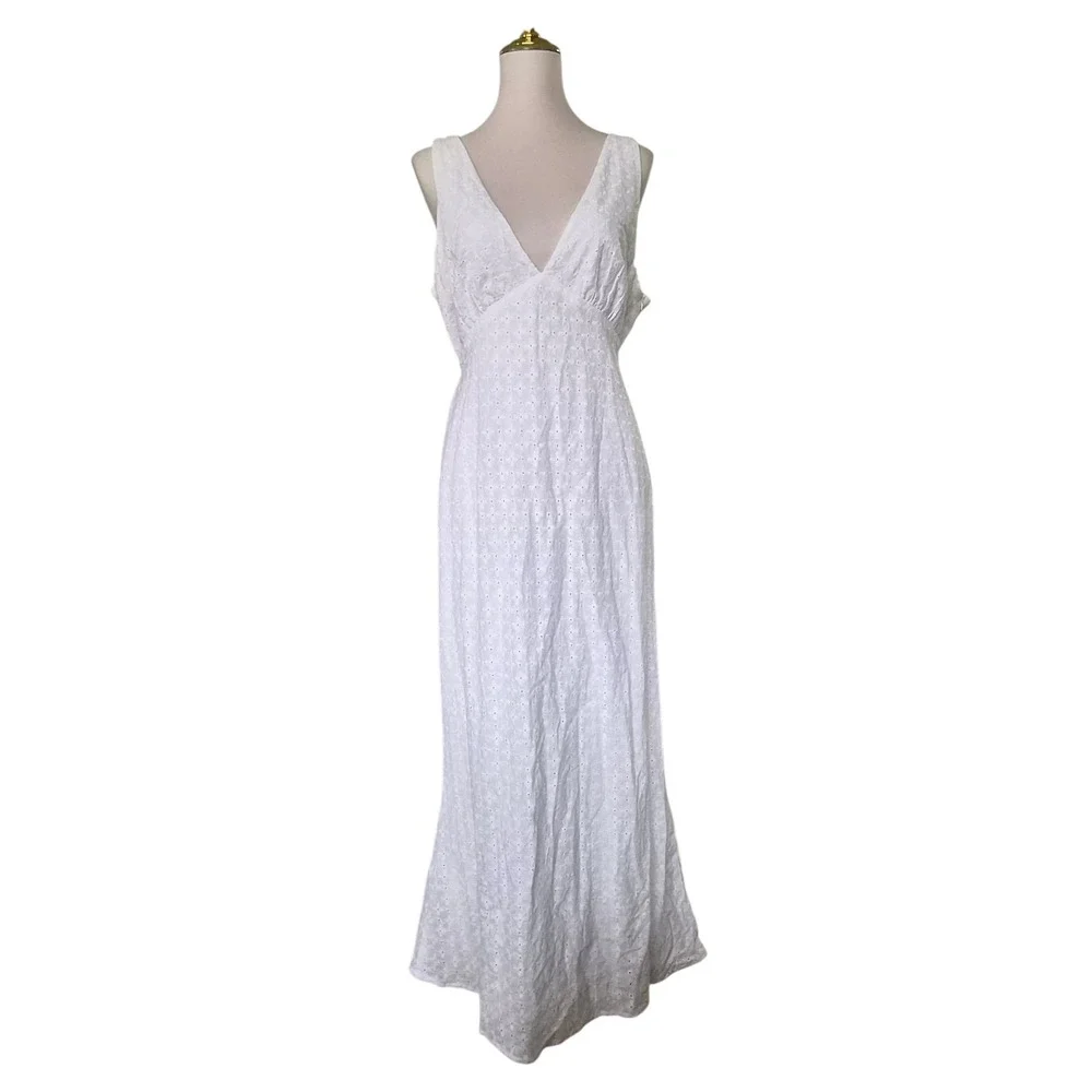 Princess Polly‎ Nellie Anglaise Maxi Dress Blue Size US 12 New